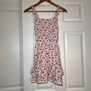 Altar’d State Pink and White Floral Sleeveless Sundress size